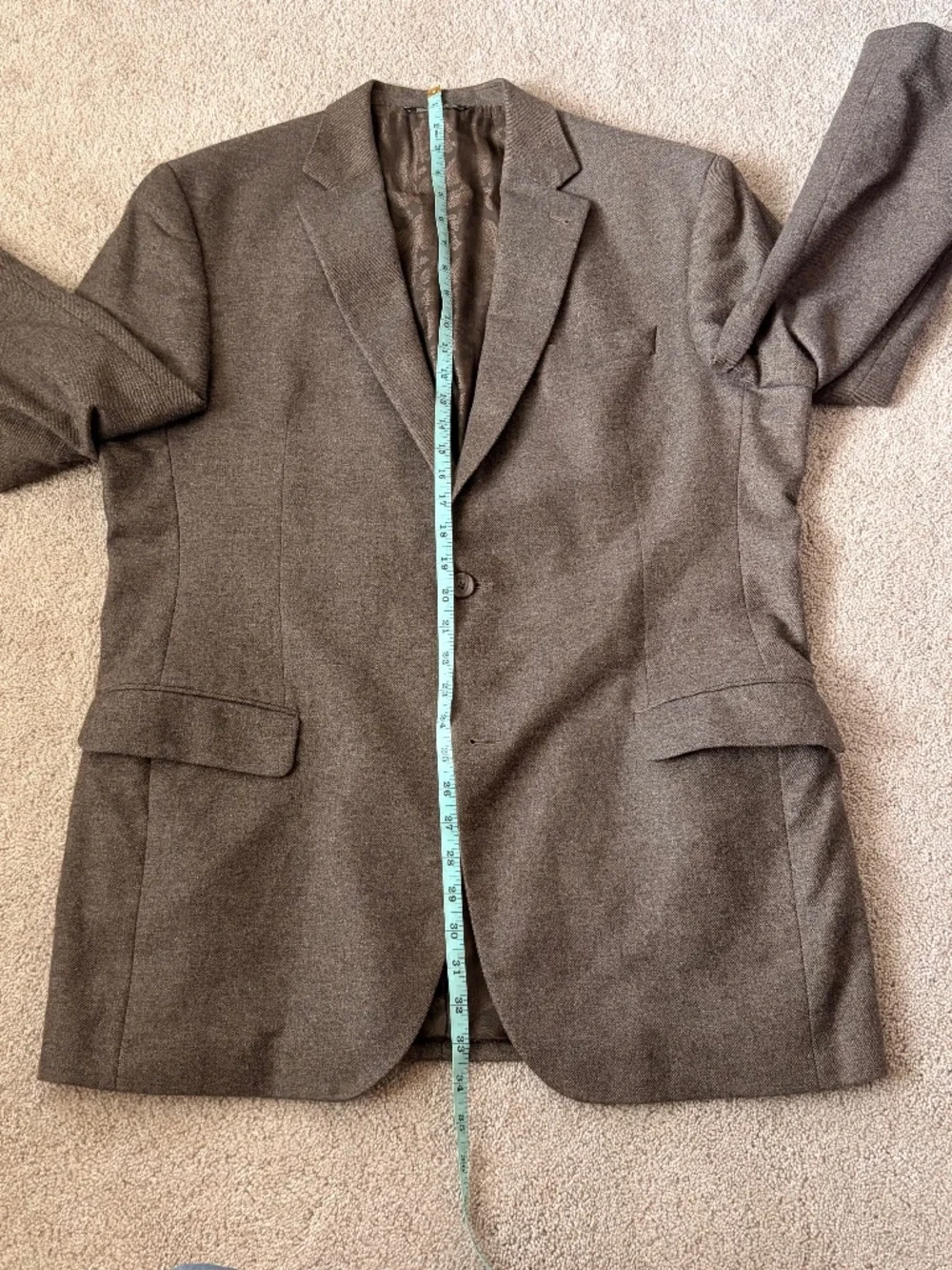 Share Jack Victor 42L Pure Cashmere Sport Coat Brown Herringbone Italy Fabric Ca